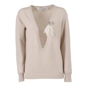 Shirt A Porter Knit Sweater With Deep V-Neck - NWT